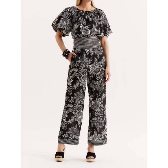 NEW TYLER BOE gianna linen pant in black